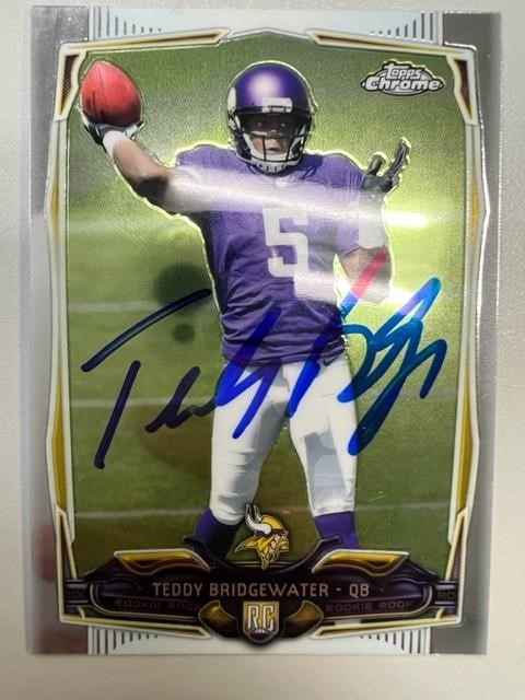 Teddy Bridgewater Signed Card with COA