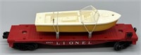 Lionel PostWar 6801-50 Flat Car with Boat and Box