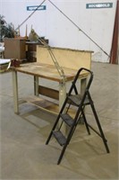 Work Bench & Step Stool Approx 48"x27"x34"