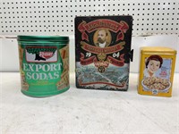 3  TINS    (KEEBLER  JACK DANIELS  TOLL HOUSE)