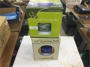 2 gazing balls