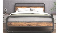 Hahrir Metal Black Queen Size Bed Frame With