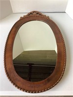 wood framed mirror 27 x 16