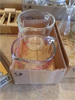 2 PC GLASS MEASURE CUPS, PYREX, ANCHOR HOCKING
