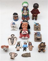 (E) Native American ornaments, figurines, and
