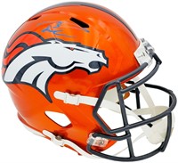 Russell Wilson Autographed Denver Orange Helmet