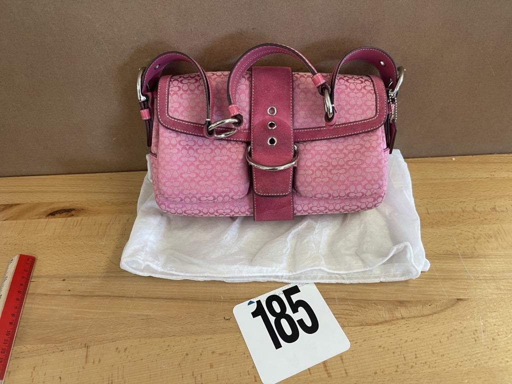 COACH PINK MONOGRAM PURSE (GENTLY PRE-OWNED)