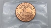 1 ounce copper round “Capricorn”