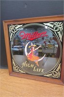 Vintage Miller High Life Mirror 14" x 14"