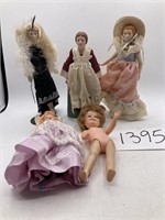 Vintage Porcelain Dolls, Sleepy Eyed Doll