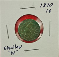 1870 Indian Cent Shallow "N"