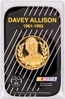 Coin Davey Allison 1 Oz Gold-Plate Silver Medal