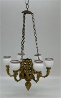 Dollhouse Miniature Ormolu Chain Chandelier