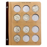 1922-D-1934-D [8 Coin] Peace Dollar COLL. Album