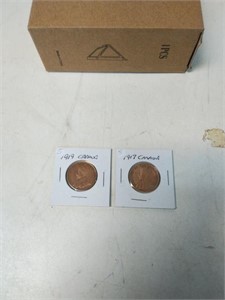 1917 AND 1919 CANADA LARGE PENNIES