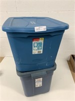 2 Rubbermaid 68L Storage Totes