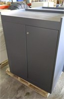 (2) Grey Cabinets