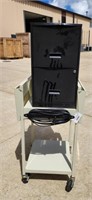 Wheeled Cart, Black (2) Drawer File Cabinet