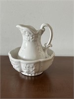 Vintage Merle Norman Bath Oil Pitcher & Bowl