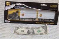 DIECAST UPS TRACTOR W/2 TRAILERS IN BOX