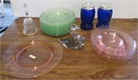 Cobalt Shakers, Misc Colored Glass Plates