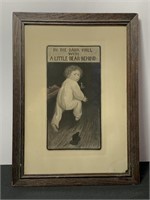 1905 Adorable Print  In the Dark Hall with a