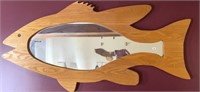 Oak Framed Fish Mirror