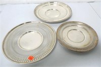 Lot of 3 Sterling Plates