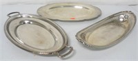 Lot of 3 Sterling Trays