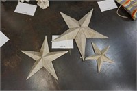 3-metal embossed design stars-garden decor