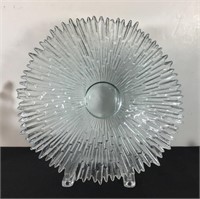 LARGE GLASS ICICLE BOWL