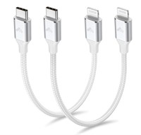 (New)USB C to Lightning Cable Short 2Pack 1ft