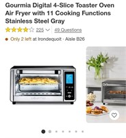 Gourmia Digital Air Fryer Toaster Oven-Stainless