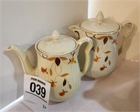 Hall covered pitcher & teapot - tallest 9"