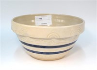 Lot, 14.25" mixing bowl signed R. R. P. Co.