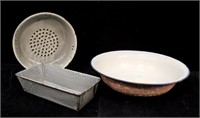 Lot, Granite ware includes: 15" wash bowl,