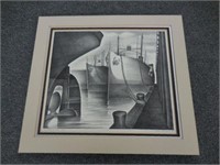 UNFRAMED LITHOGRAPH-"LAST PORT OF CALL"