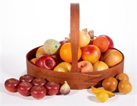 ASSORTED FIGURAL WAX AND OTHER FRUIT, UNCOUNTED