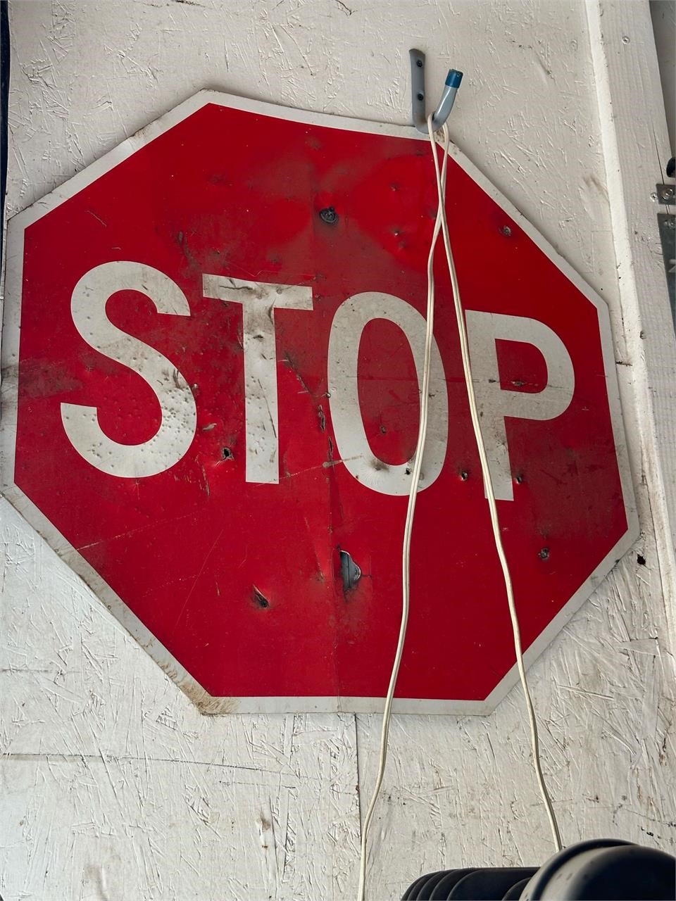 Metal Stop Sign See Pic For Damage