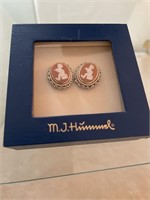 Pr Signed Hummel Earrings with Box