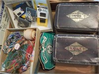 Sewing and 2 vintage tin boxes UPSTAIRS BEDROOM 3