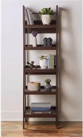 allen + roth Dark Walnut 5-Shelf Bookcase $140