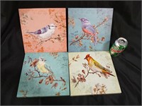 Group of 4, Bird art