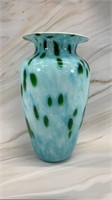 Murano style Cased art glass vase standing 15.5
