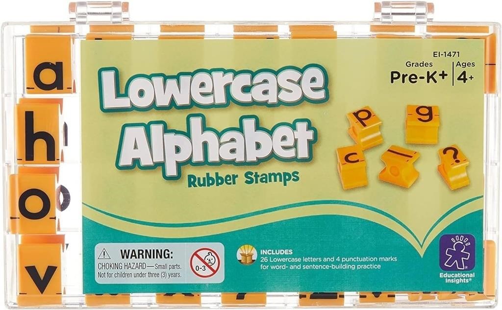 LOWERCASE ALPHABET RUBBER STAMPS