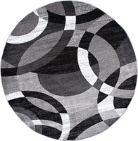 Contemporary Abstract Circles Area Rug 6'6"