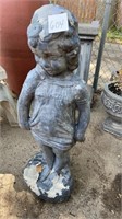 Concrete little girl needs painting