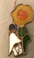 1980's Ted DeGrazia Stained Glass 7" Suncatcher