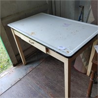 Antique Bakers Table 41.5 X 25 X 31