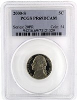 2000-S PCGS PR69DCAM Nickel